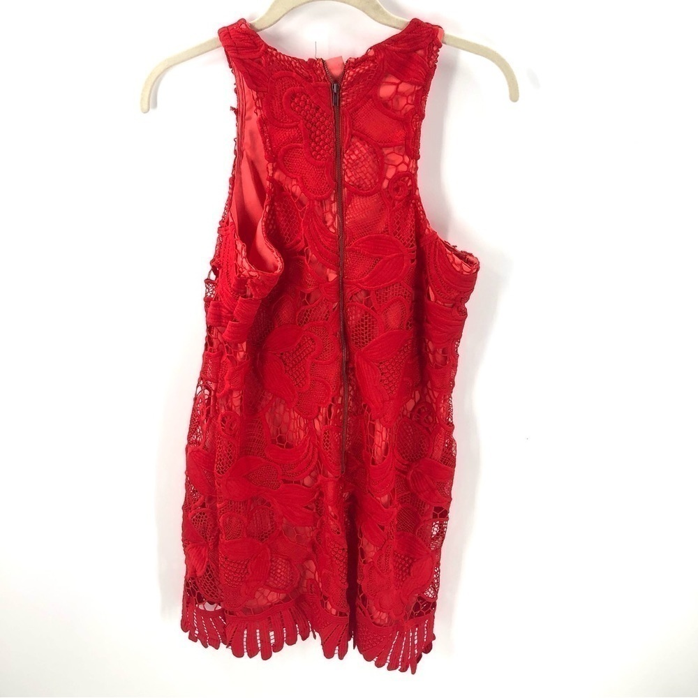 Lovers + Friends Caspian Dress Women Small Floral Lace Mini High Neck Party HOCO - Picture 5 of 11